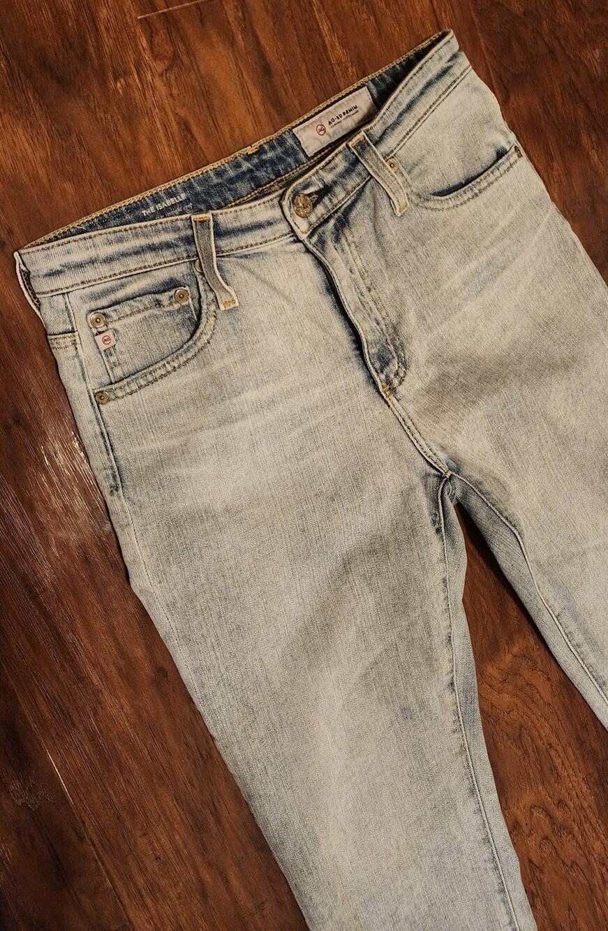 AG Adriano Goldschmied The Isabelle Hi-Rise Straight Crop Jeans 27R